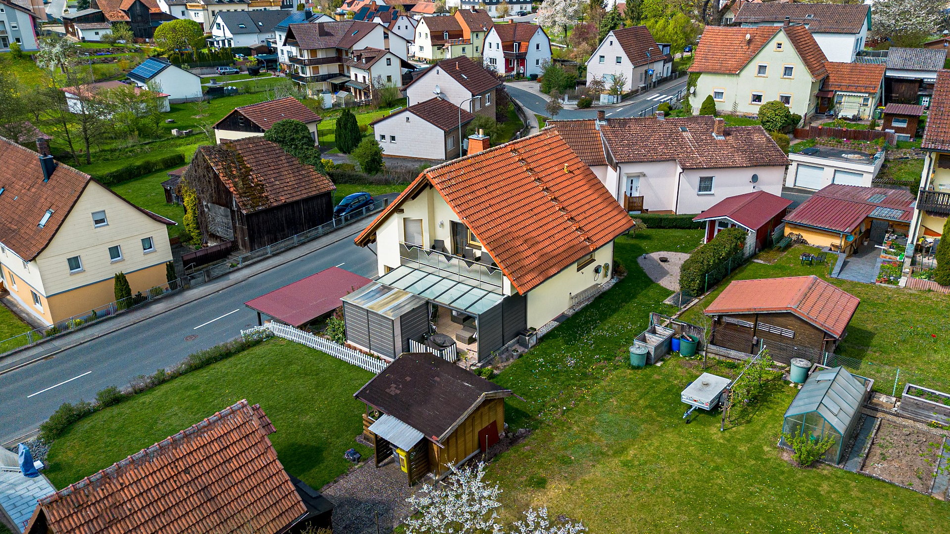 Einfamilienhaus aus der Luft